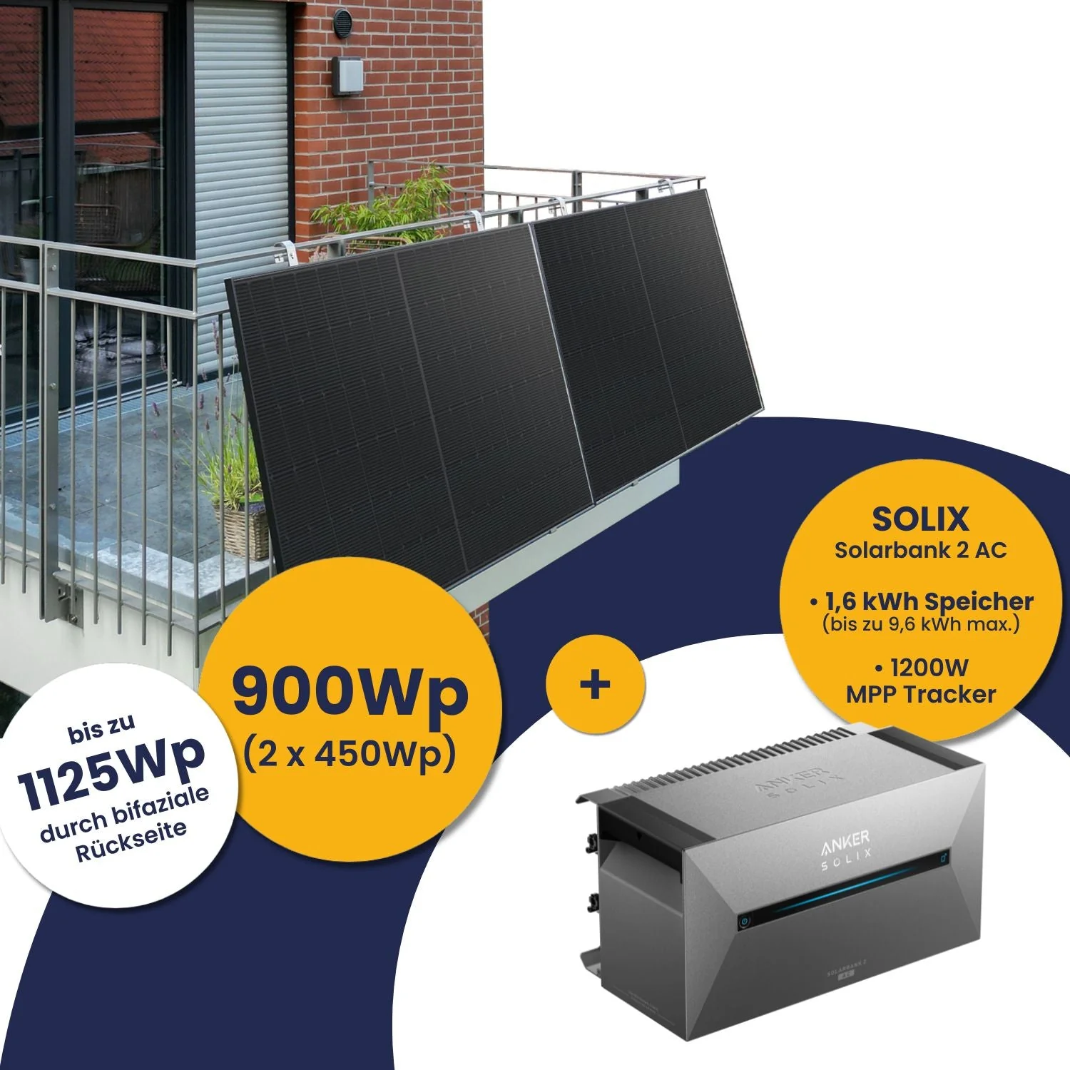 Anker Solarbank 2 E1600 AC und Kleines Kraftwerk 900Wp Duo mit optionaler Halterung - Image 14