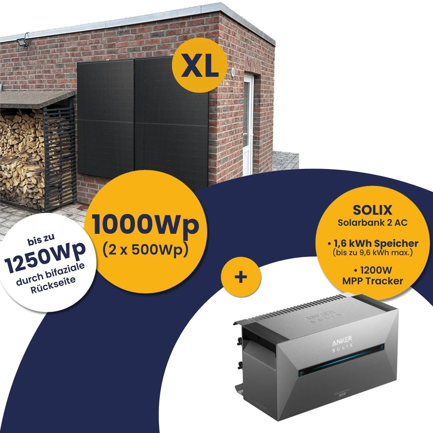 Anker Solarbank 2 E1600 AC und Kleines Kraftwerk XL 1000Wp Duo mit optionaler Halterung - Image 14