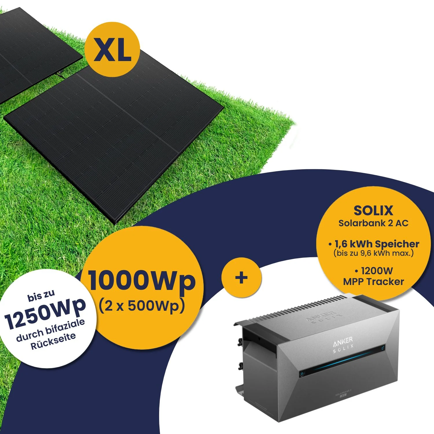 Anker Solarbank 2 E1600 AC und Kleines Kraftwerk XL 1000Wp Duo mit optionaler Halterung - Image 15