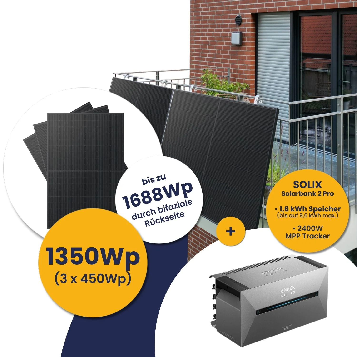 Anker Solarbank 2 E1600 Pro und Kleines Kraftwerk 1350Wp Trio mit optionaler Halterung - Image 11