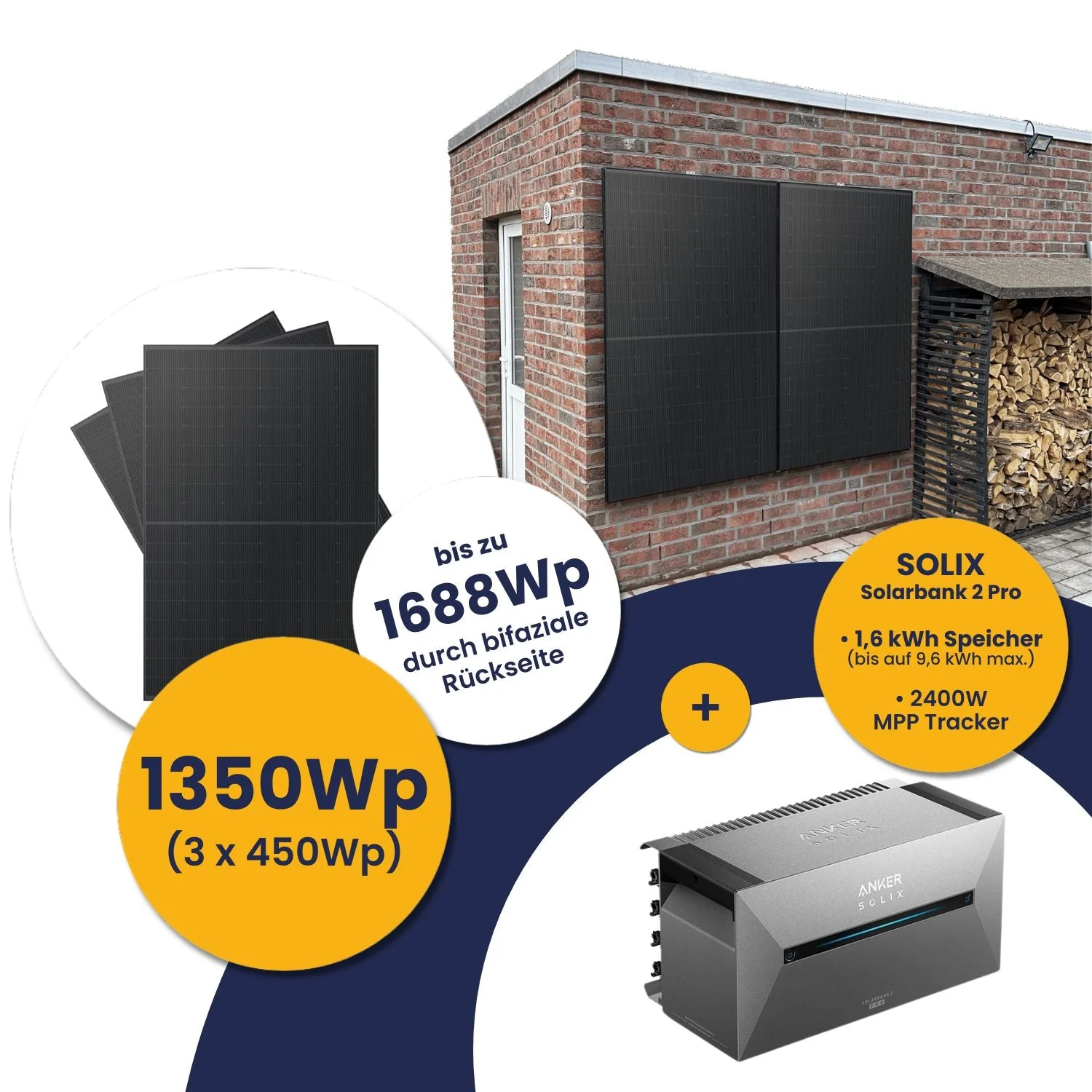 Anker Solarbank 2 E1600 Pro und Kleines Kraftwerk 1350Wp Trio mit optionaler Halterung - Image 12