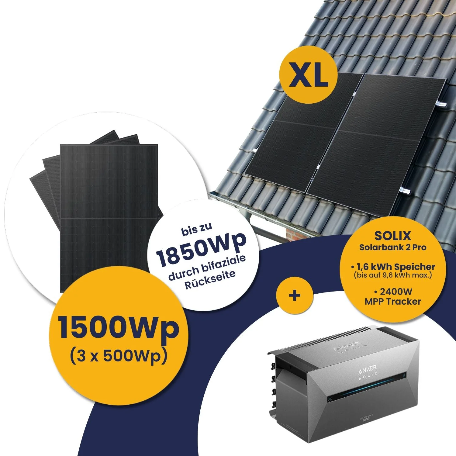 Anker Solarbank 2 E1600 Pro und Kleines Kraftwerk XL 1500Wp Trio mit optionaler Halterung - Image 12