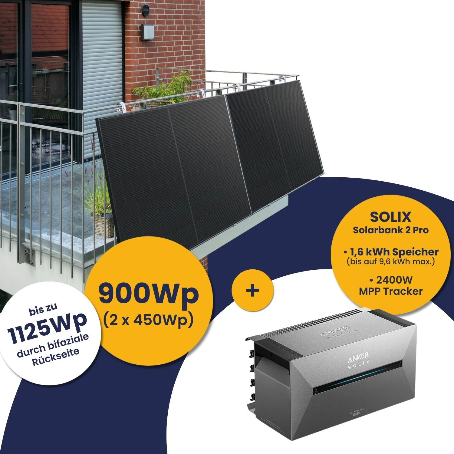 Anker Solarbank 2 E1600 Pro und Kleines Kraftwerk 900Wp Duo mit optionaler Halterung - Image 11