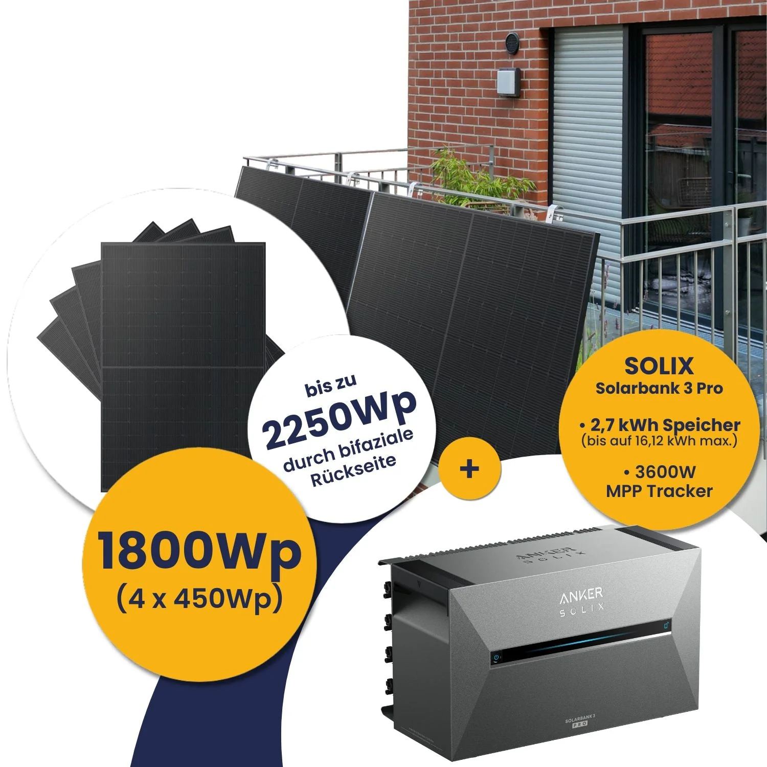 Anker Solarbank 3 E2700 Pro und Kleines Kraftwerk 1800Wp Quattro mit optionaler Halterung - Image 25