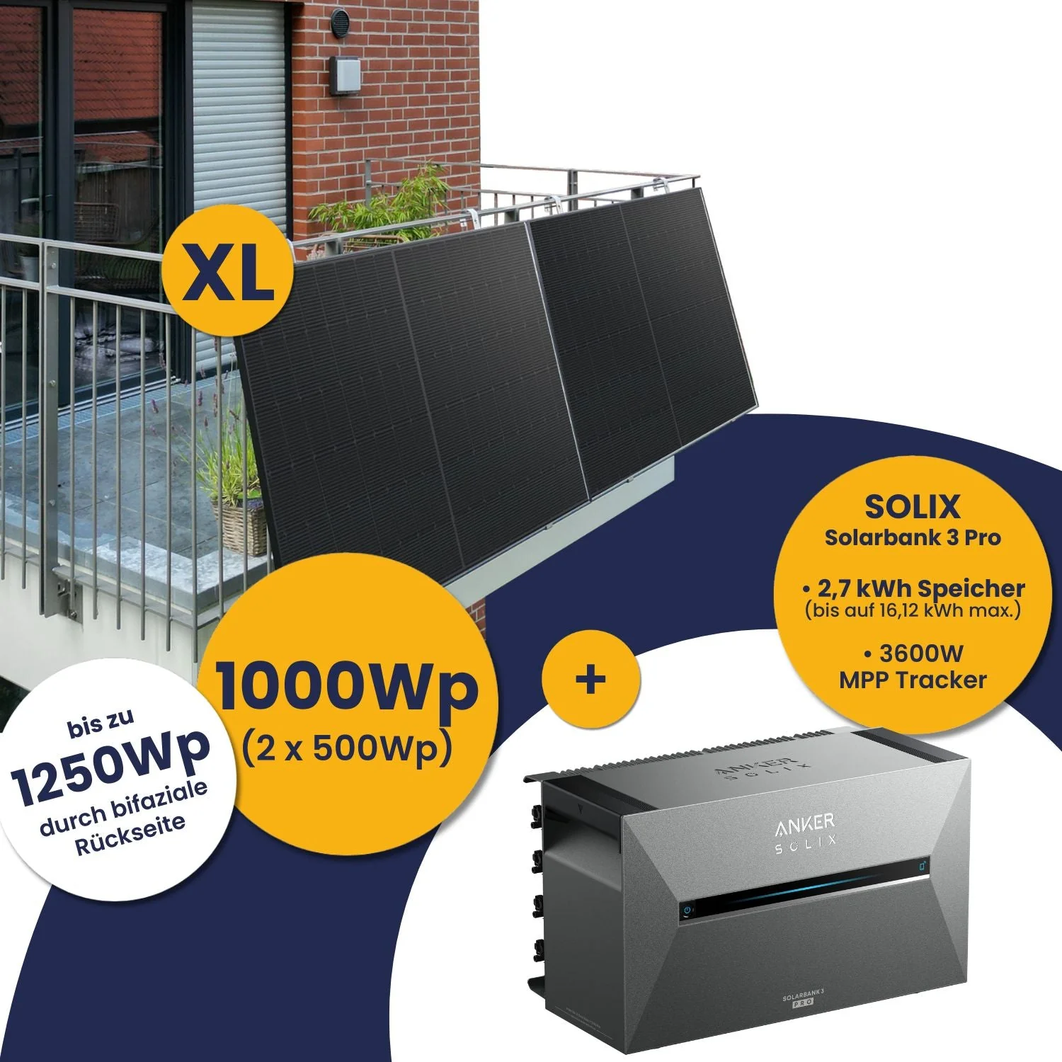 Anker Solarbank 3 E2700 Pro und Kleines Kraftwerk XL 1000Wp Duo mit optionaler Halterung - Image 23