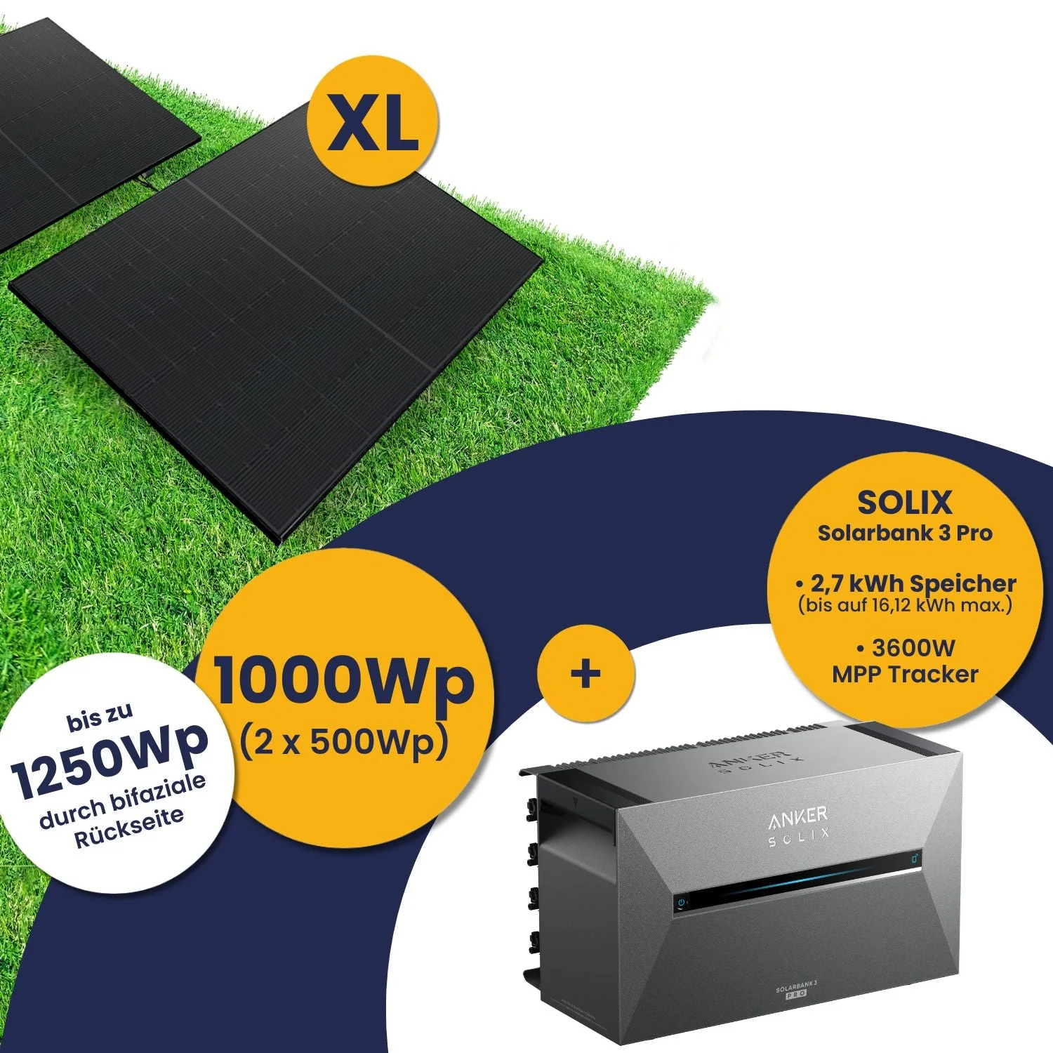 Anker Solarbank 3 E2700 Pro und Kleines Kraftwerk XL 1000Wp Duo mit optionaler Halterung - Image 25