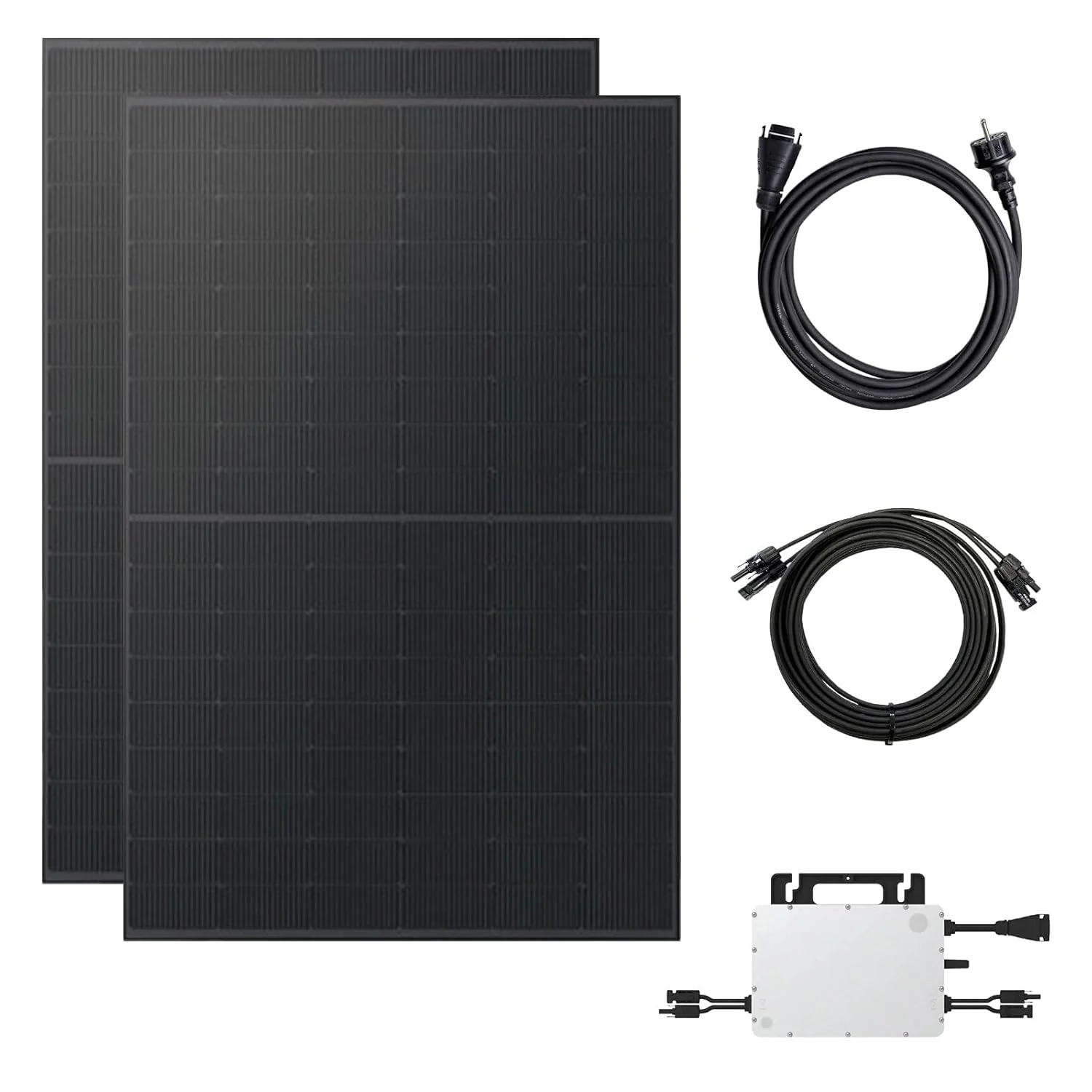 Marketplace | Kleines Kraftwerk Quattro Balkonkraftwerk Komplettpaket (1800Wp+) Bifazial | Komplettpaket | 4x450Wp