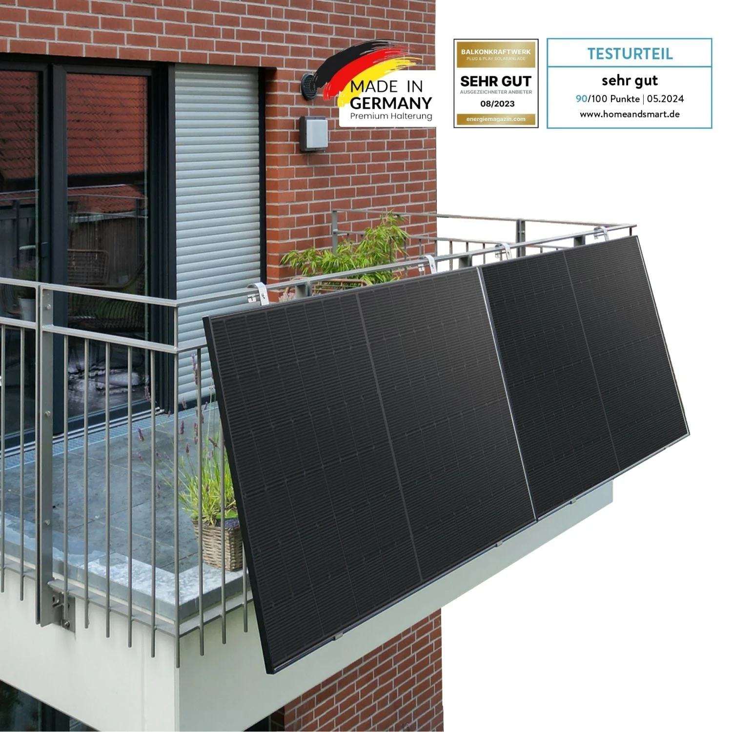 Kleines Kraftwerk x Energiemagazin - Duo Komplettpaket mit optionaler Halterung (900Wp+) Bifazial - Image 5
