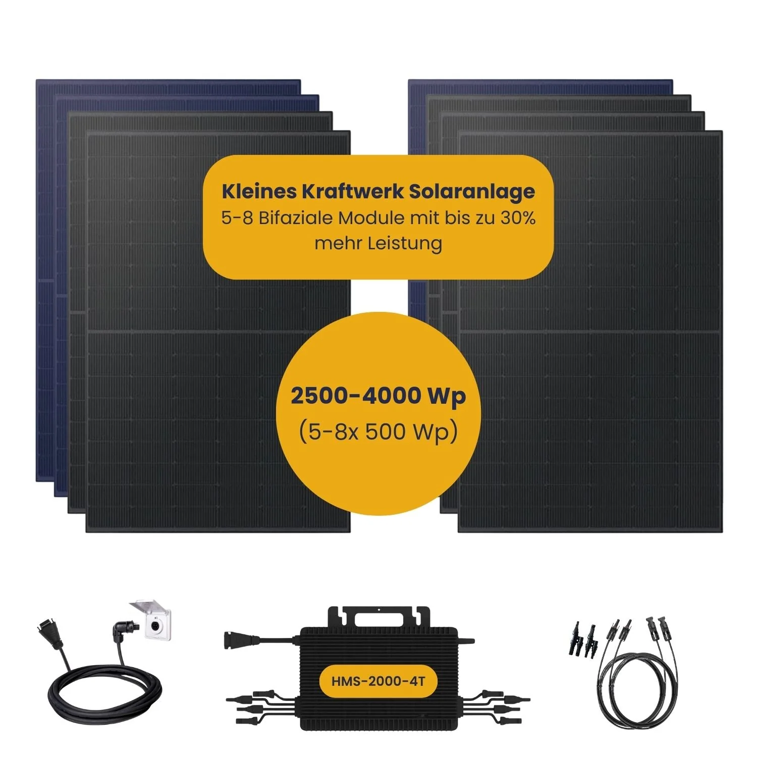 Kleines Kraftwerk x N-TV: Solaranlage Komplettpaket mit bifazialen XL Modulen (2500-4000Wp+) und optionaler Halterung - Image 5